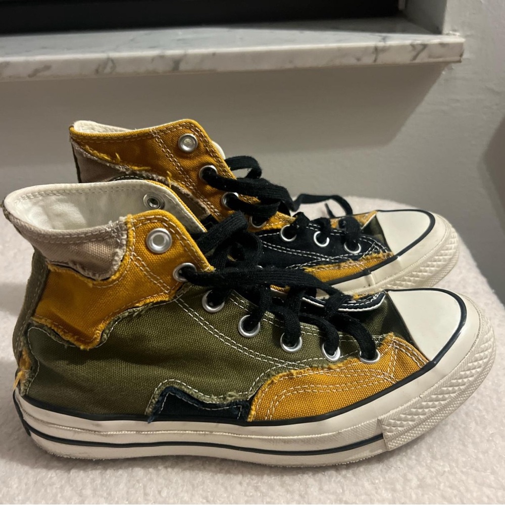 Converse High-Top Sneakers in Yellow and Green